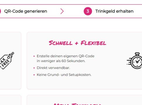 Trinkgeld digital per QR-Code