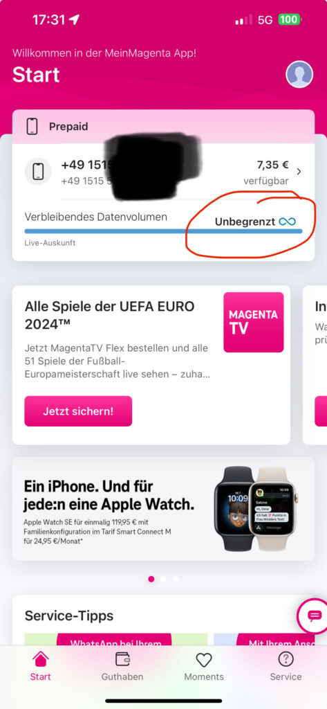 Unbegrenztes Datenvolumen von der Telekom zur EM 2024

