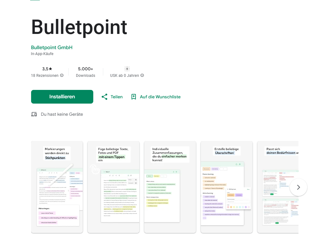 Bulletpoint DHDL