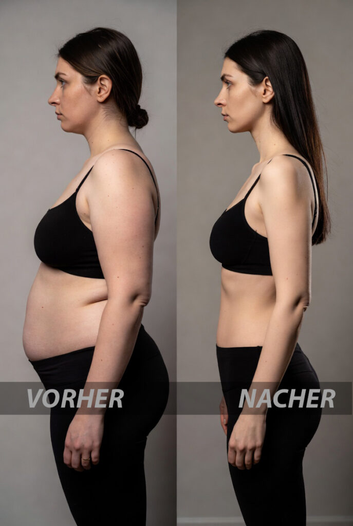 Vorher-Nachher-Bild Abnehmen