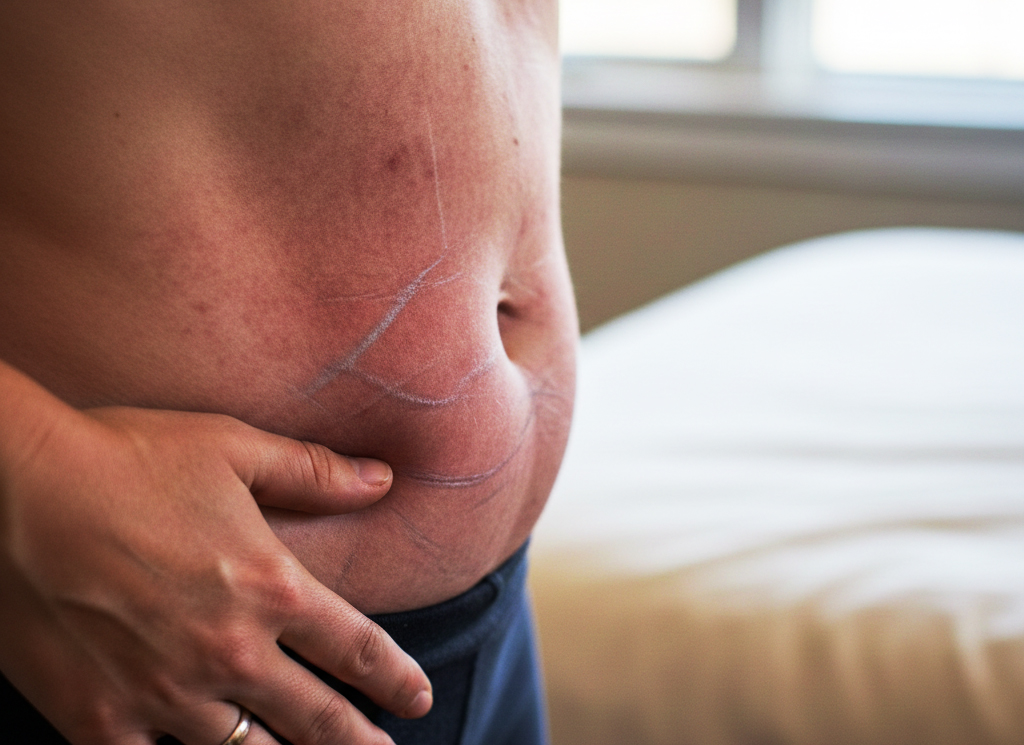 Haut wird rot beim abnehmen