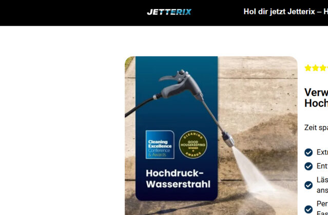 Jetterix Hochdruckdüse mit 15 m Schlauch