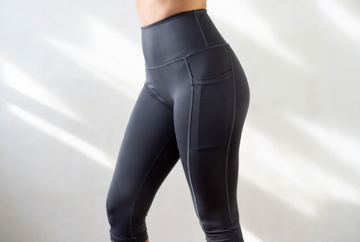 Hoch taillierte Capri-Yoga Leggings mit Taschen