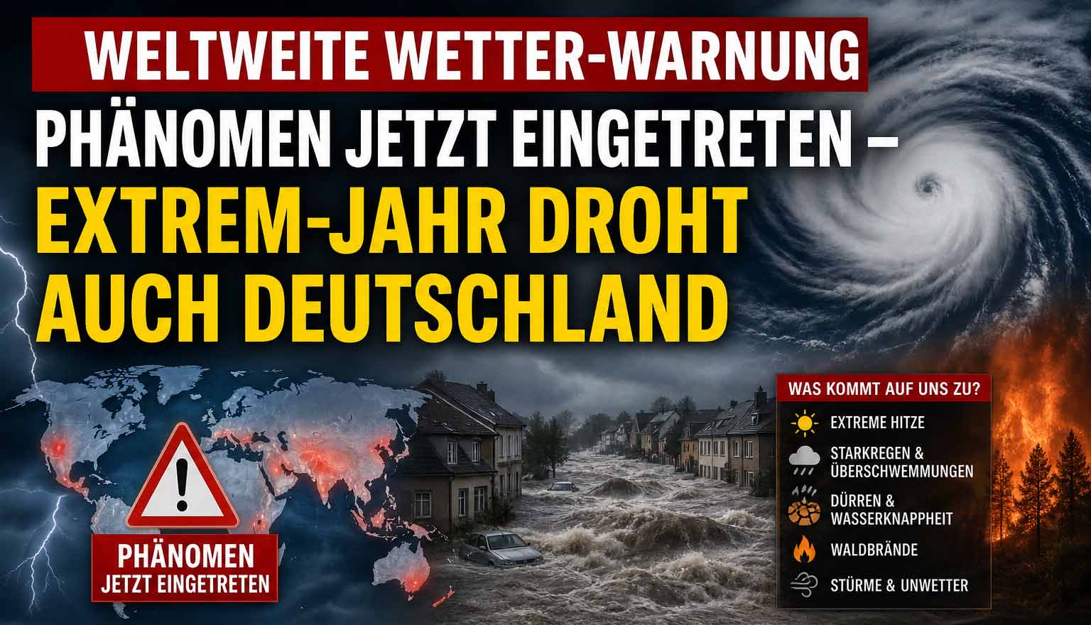 Weltweite Wetter-Warnung: Phänomen jetzt eingetreten – Extrem-Jahr droht auch Deutschland